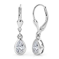 Luxuriant - Lab Grown Diamond (SI-G-H) Solitaire Lever Back Earring in 18K Vermeil Yellow Gold Plated Sterling Silver 1.00 Ct.