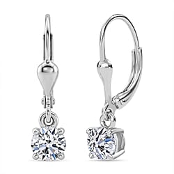 Luxuriant - Lab Grown Diamond (SI-G-H) Solitaire Lever Back Earring in 18K Vermeil Yellow Gold Plated Sterling Silver 0.80 Ct.