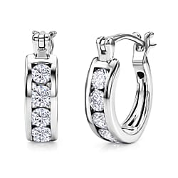 Luxuriant - Lab Grown Diamond (SI-G-H) Hoop Earring in 18K Vermeil Yellow Gold Plated Sterling Silver 1.68 Ct.