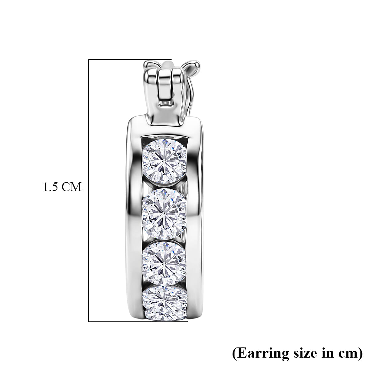 Luxuriant - Lab Grown Diamond (SI-G-H) Hoop Earring in Rhodium Overlay Sterling Silver 1.68 Ct.