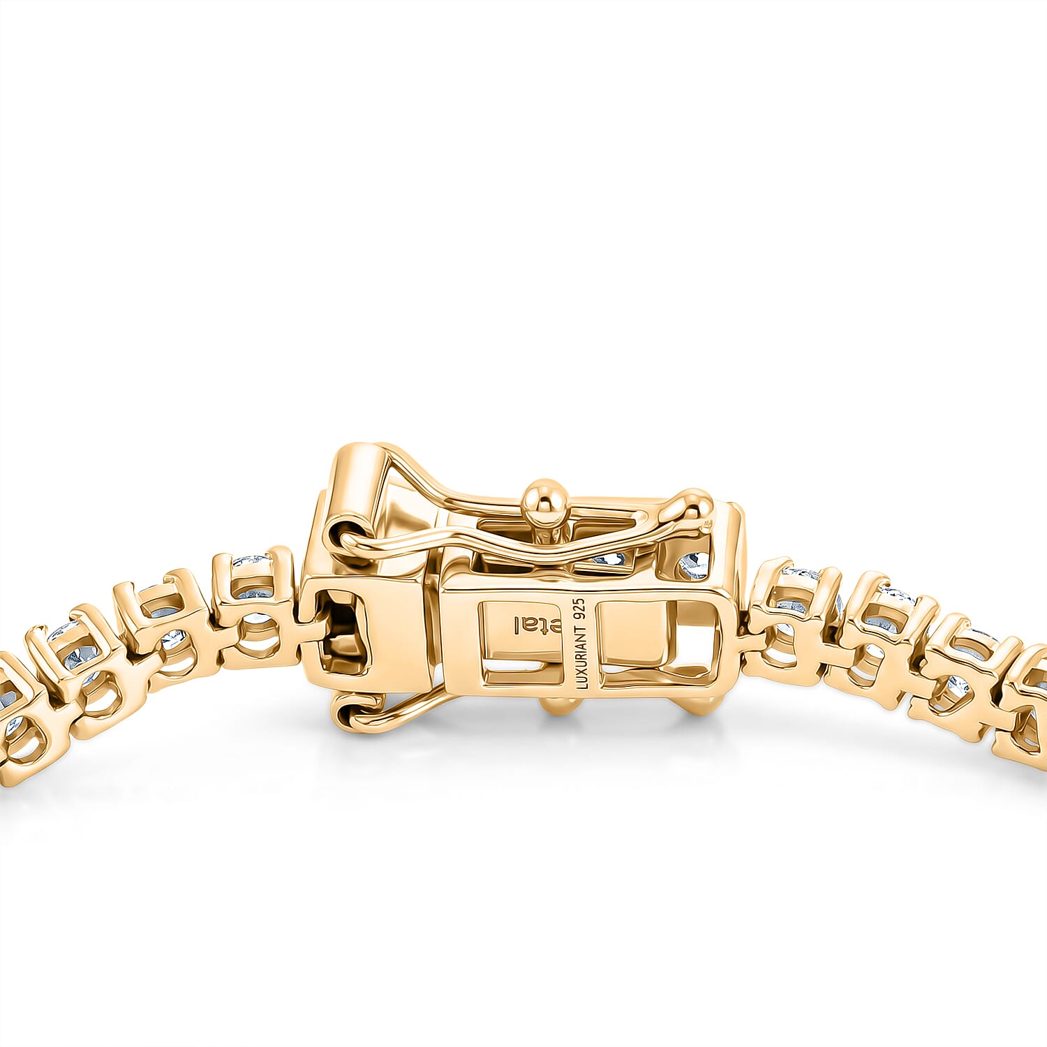 Luxuriant - Lab Grown Diamond (SI-G-H) Tennis Bracelet (Size - 7.5) with GB Lock Box in 18K Vermeil Yellow Gold Plated Sterling Silver 4.26 Ct.