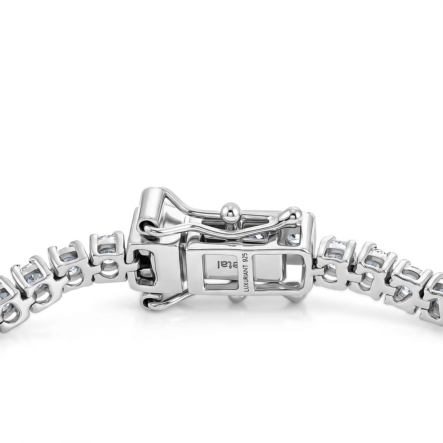Luxuriant - Lab Grown Diamond (SI-G-H) Tennis Bracelet (Size - 7.5) with GB Lock Box in Rhodium Overlay Sterling Silver 4.26 Ct.