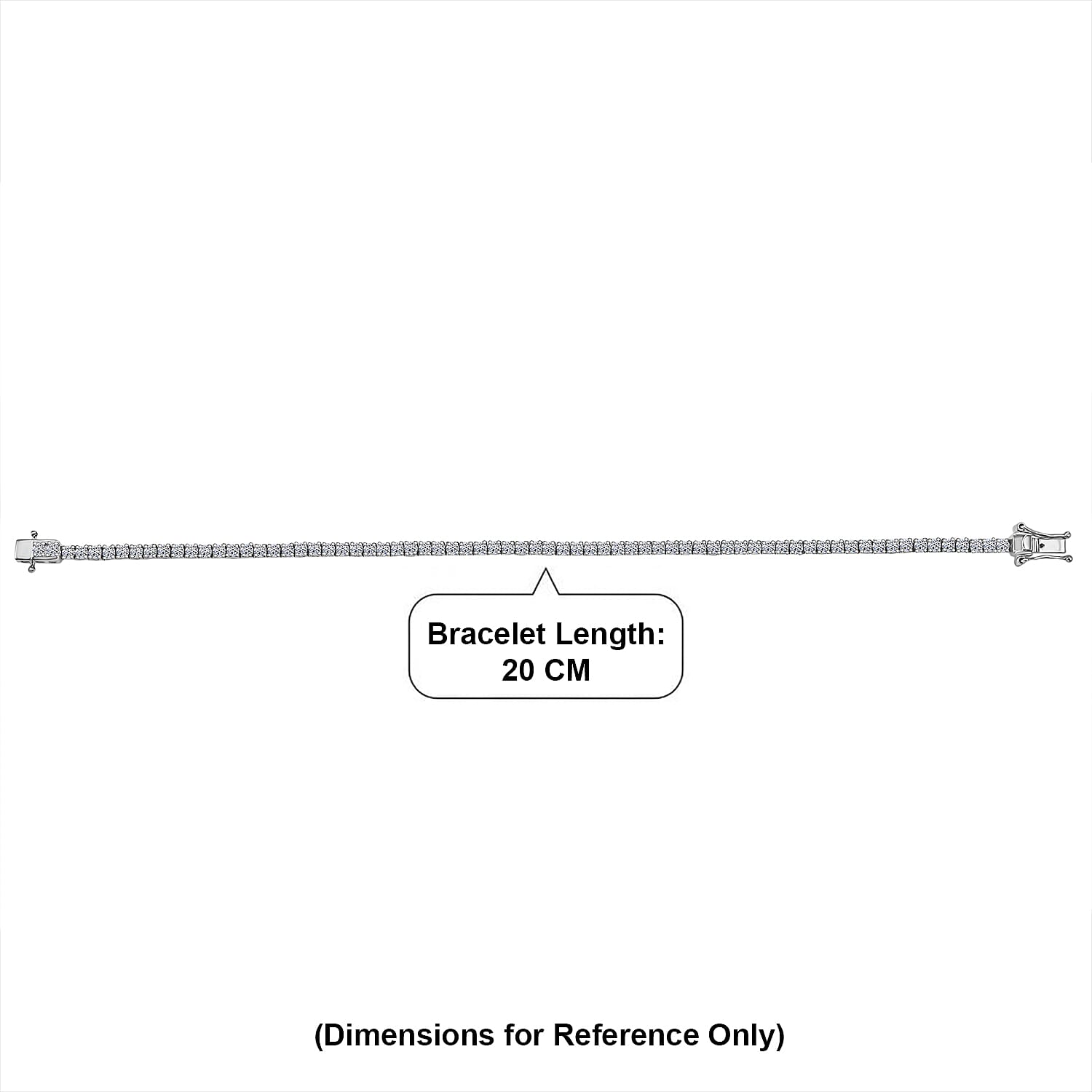 Luxuriant - Lab Grown Diamond (SI-G-H) Tennis Bracelet (Size - 7.5) with GB Lock Box in Rhodium Overlay Sterling Silver 4.26 Ct.