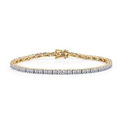Luxuriant - Lab Grown Diamond (SI-G-H) Tennis Bracelet (Size - 7.5) with GB Lock Box in Rhodium Overlay Sterling Silver 5.30 Ct.