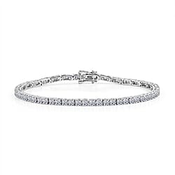 Luxuriant - Lab Grown Diamond (SI-G-H) Tennis Bracelet (Size - 7.5) with GB Lock Box in Rhodium Overlay Sterling Silver 5.30 Ct.