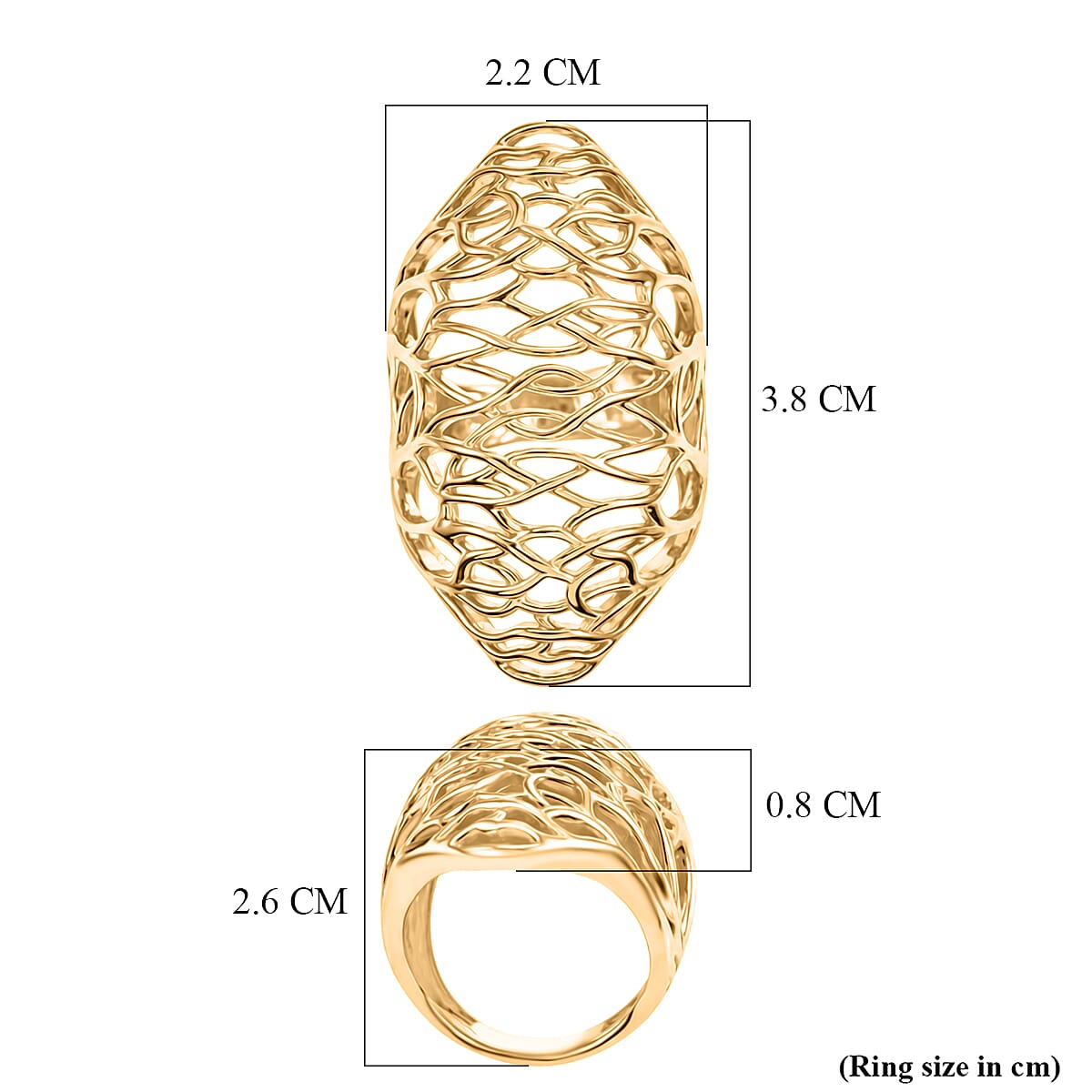 EverTrue Bronzella Collection - Filigree Ring in 18K Gold Plating
