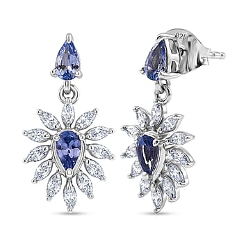 https://tjcuk.sirv.com/Products/85/8/8581147/D-Joy-Tanzanite-Moissanite-Dangling-Earring-in-Rhodium-OverlaySterling_8581147.jpg?w=342&h=342