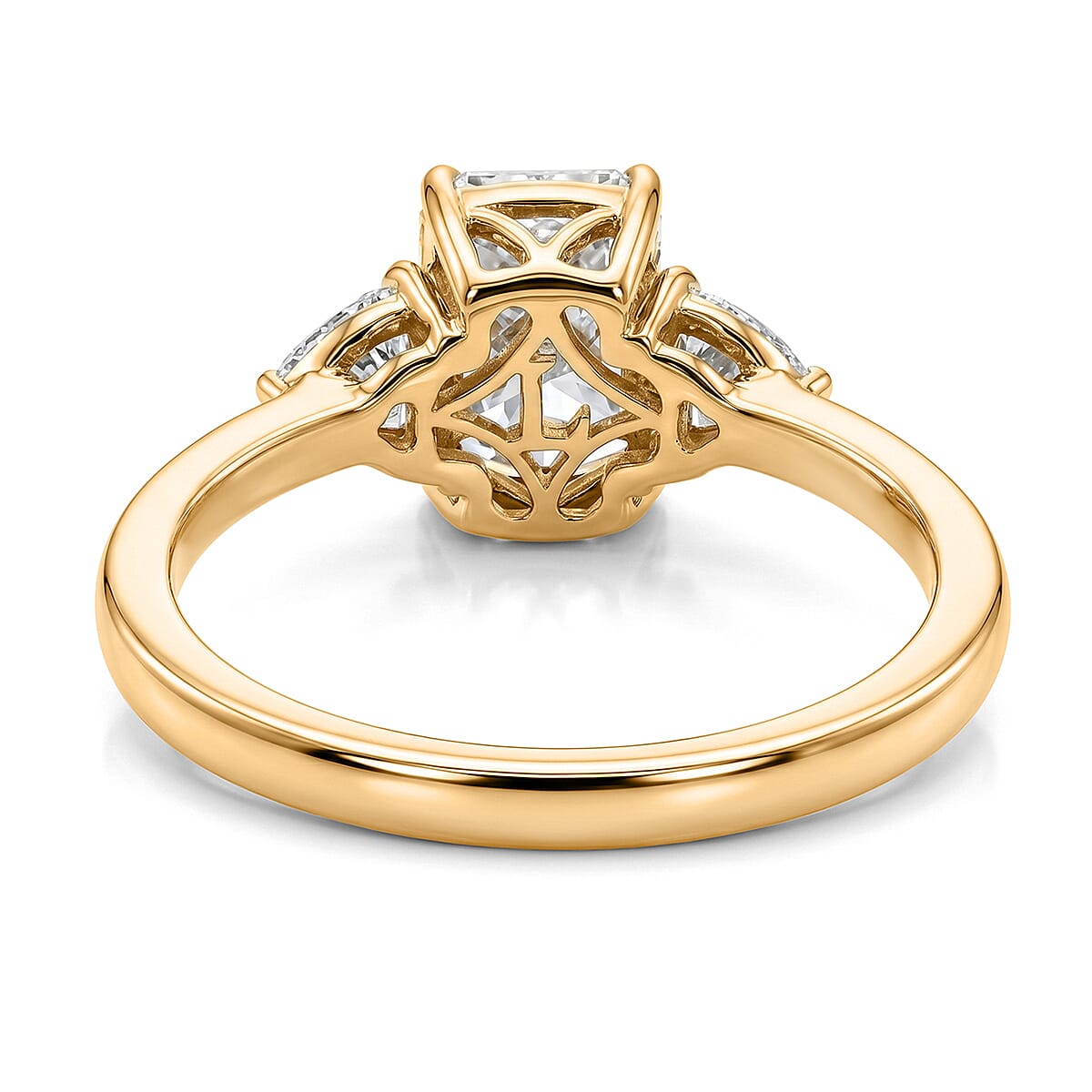 Luxuriant - 9K Yellow Gold IGI Certified Lab Grown Diamond (VS-E-F) Ring 2.00 Ct.