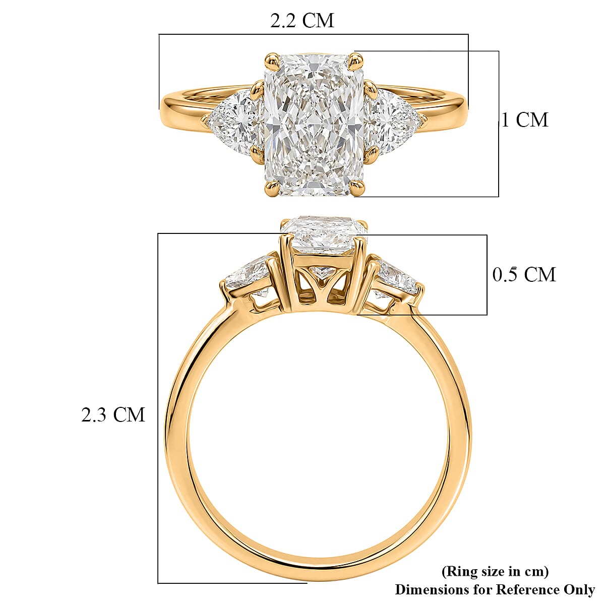 Luxuriant - 9K Yellow Gold IGI Certified Lab Grown Diamond (VS-E-F) Ring 2.00 Ct.