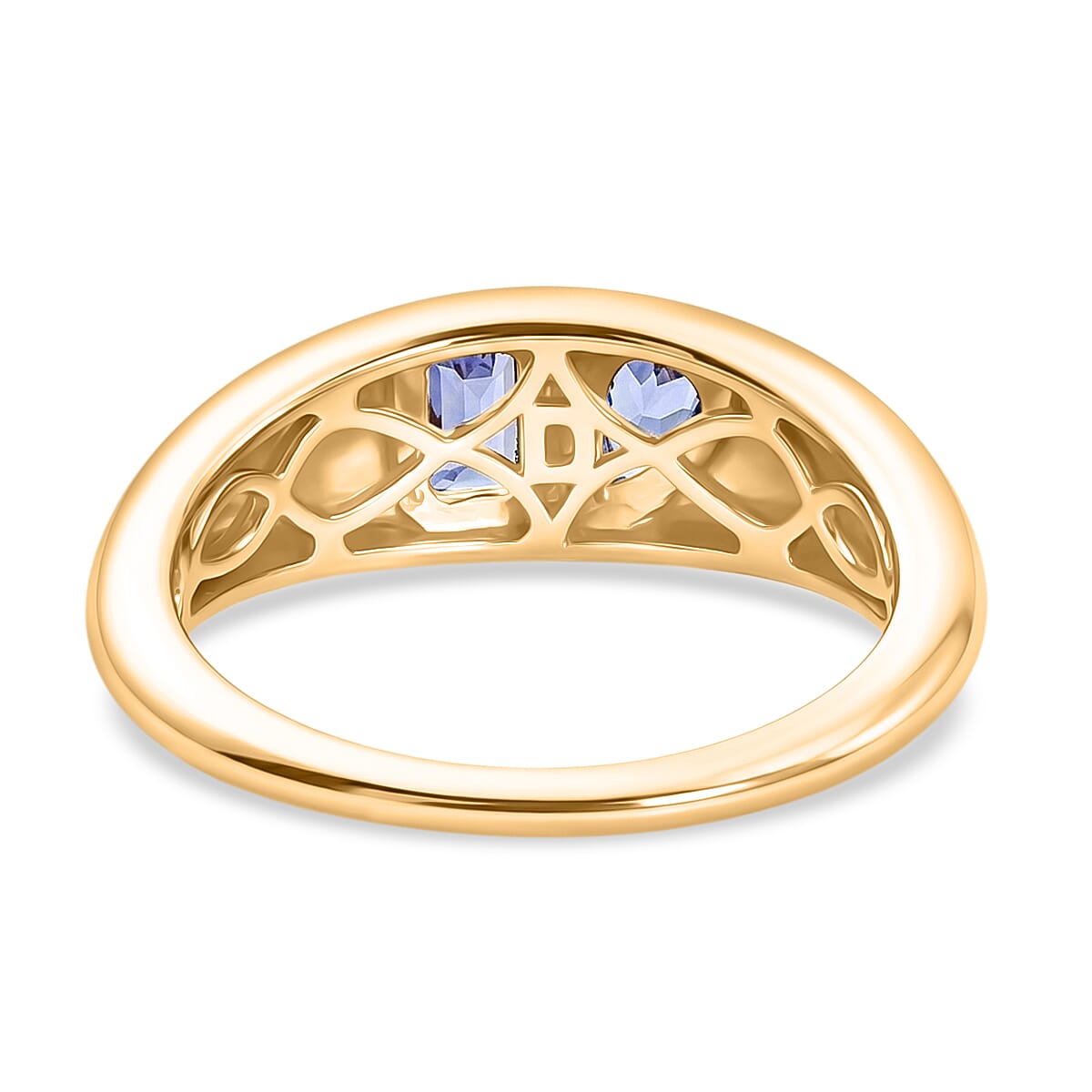 D'Joy Tanzanite Fancy Ring in 18K YG VermeilSterling Silver  0.518  Ct.