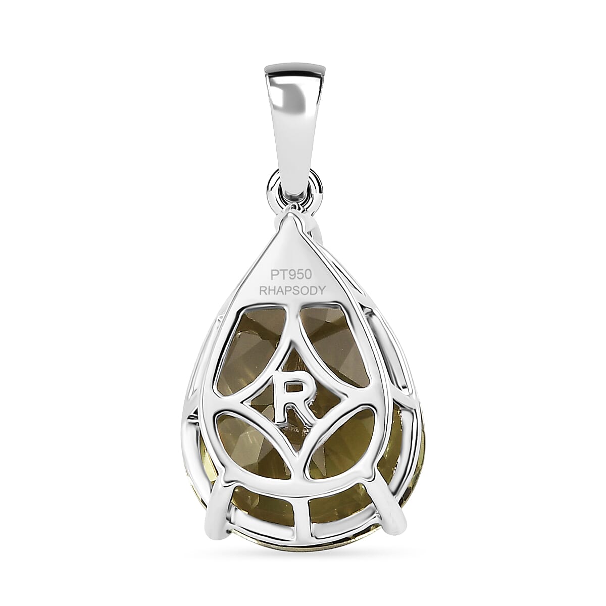Rhapsody - 950 Platinum AAAA Turkizite Solitaire Pendant 10.07 Ct, Platinum Wt. 2.90 Gms