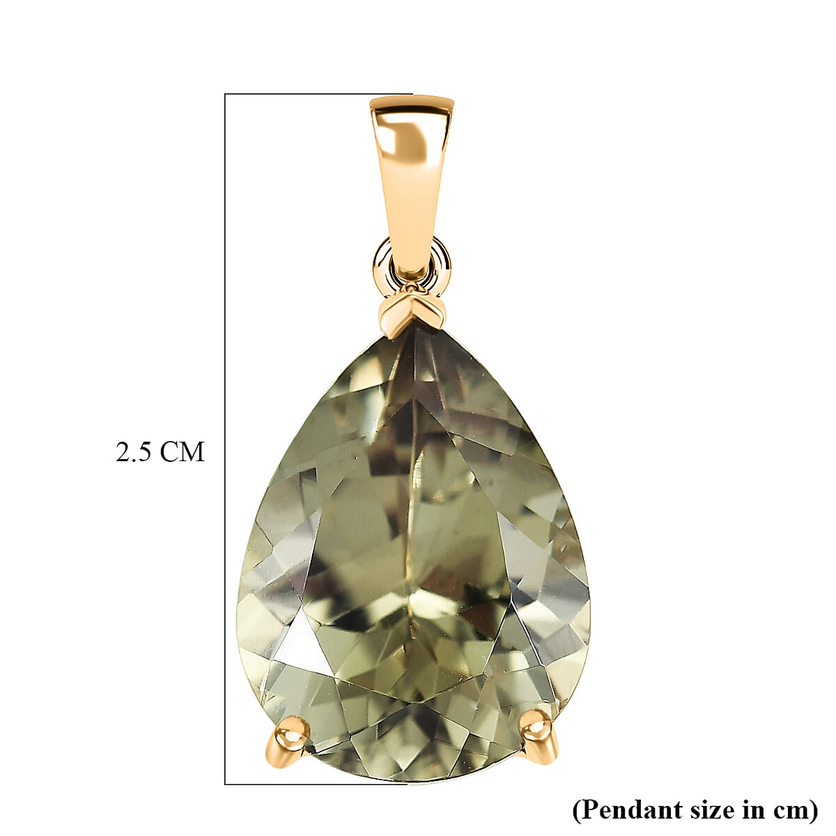 Rhapsody - 18K Yellow Gold AAAA Turkizite Solitaire Pendant 10.10 Ct
