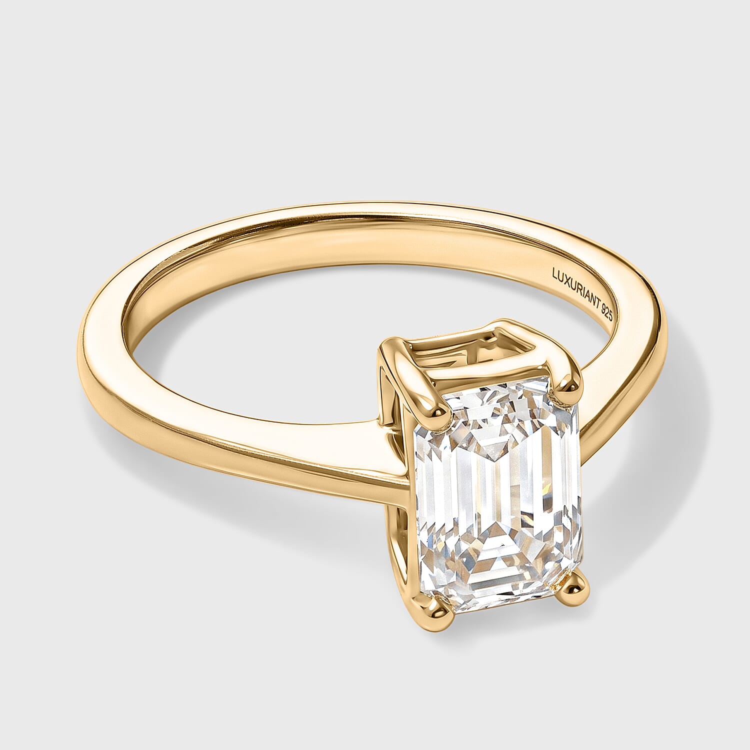 LUXURIANT 2 Ct. SGL Certified Lab Grown Diamond (SI/G-H) Solitaire Ring in Sterling Silver