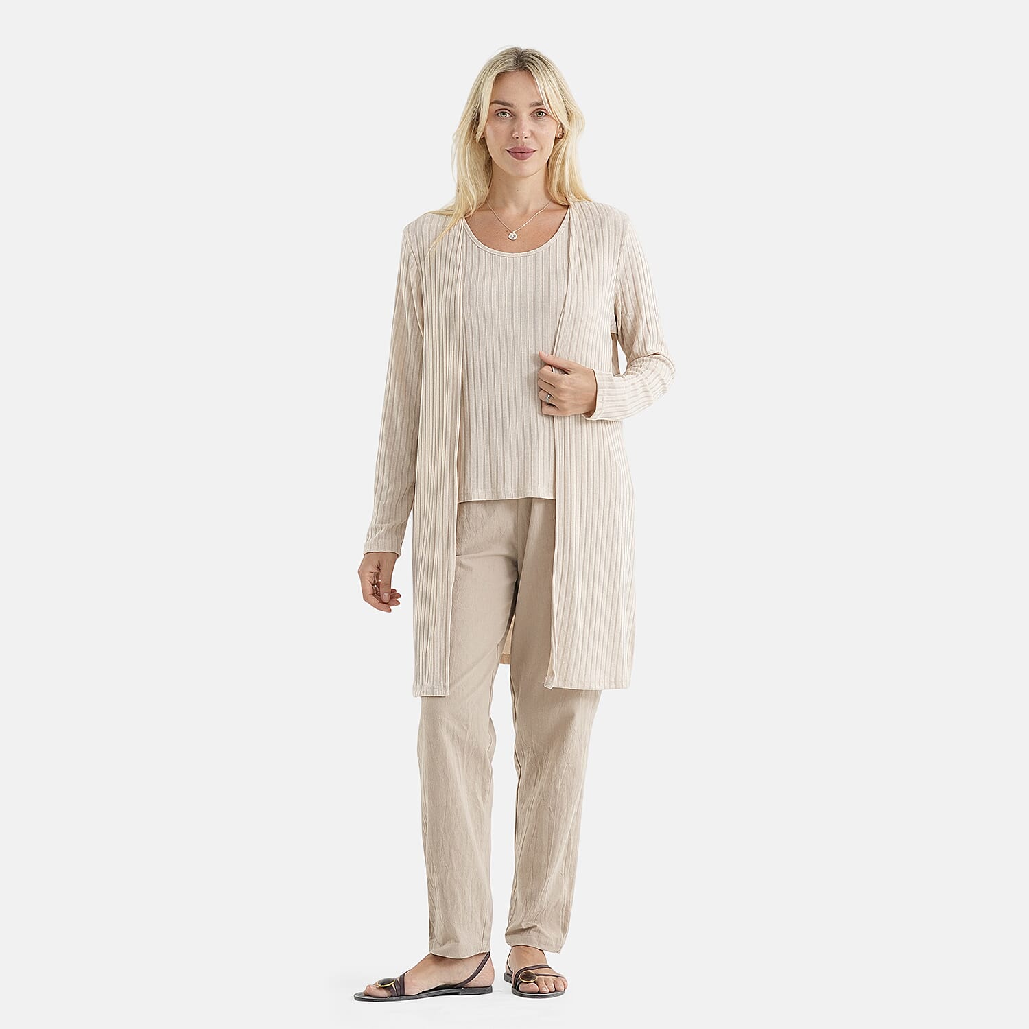 La Marey Full Sleeves Open Front Cardigan