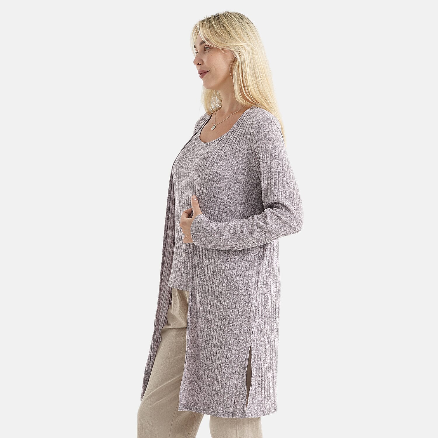 La Marey Full Sleeves Open Front Cardigan