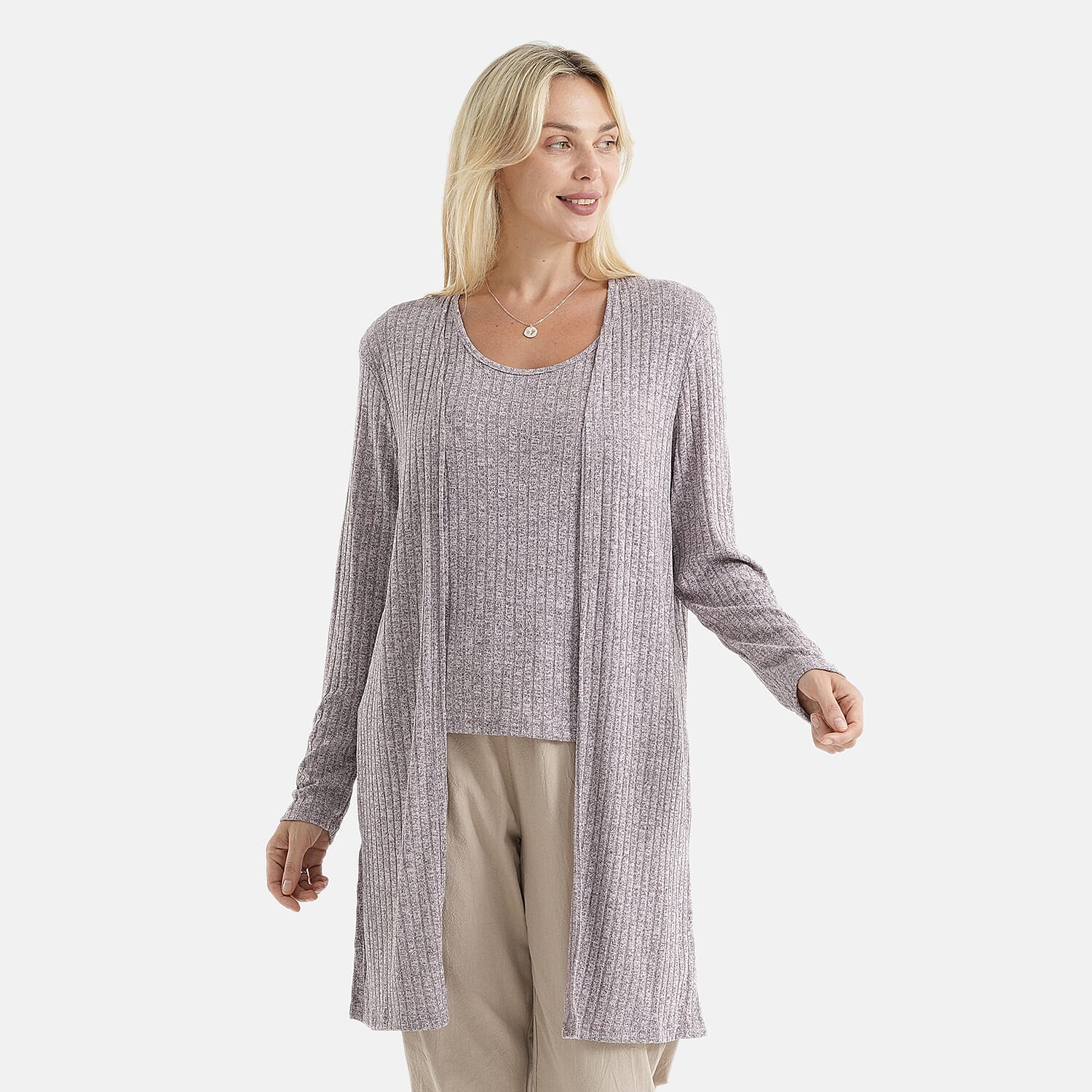 La Marey Full Sleeves Open Front Cardigan