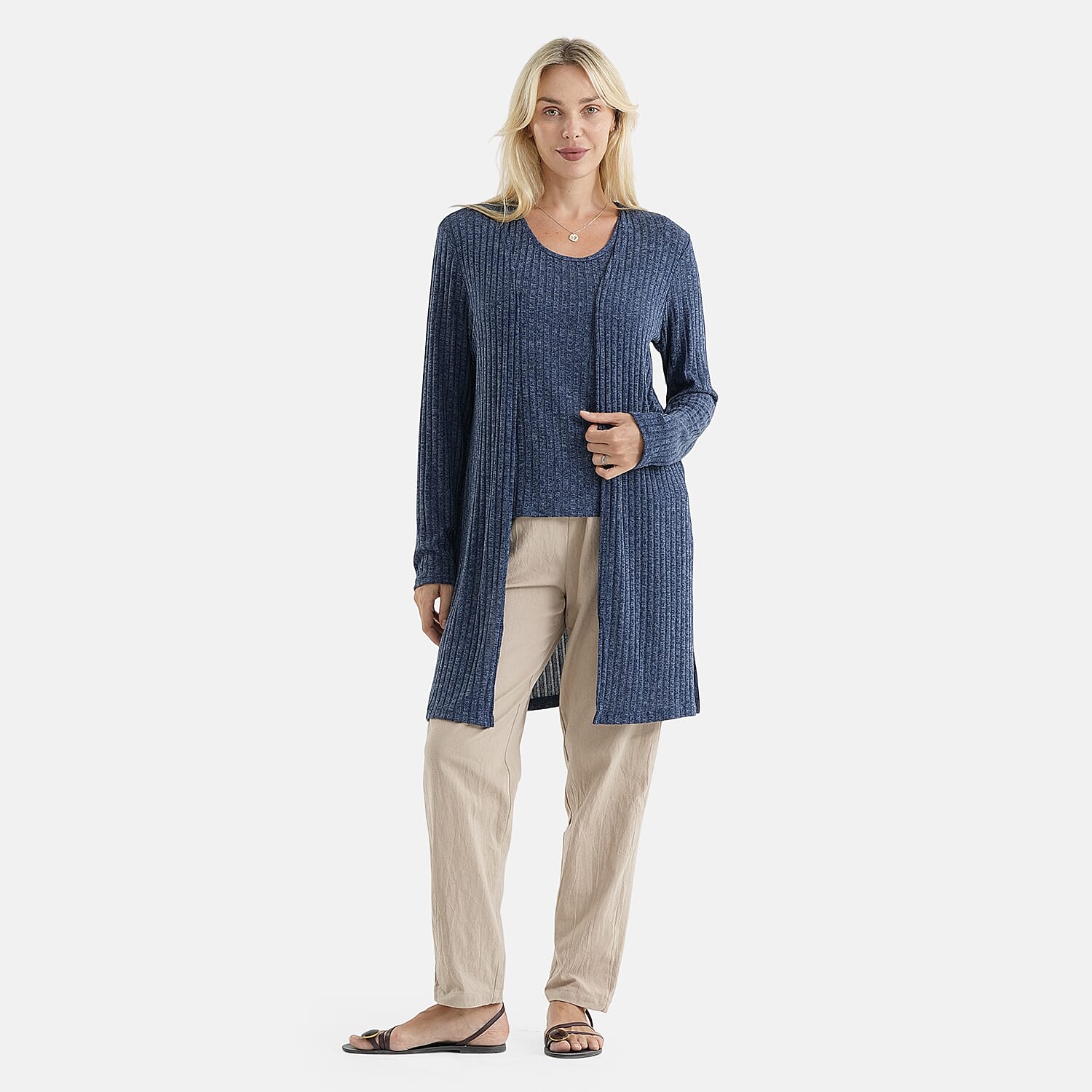La Marey Full Sleeves Open Front Cardigan