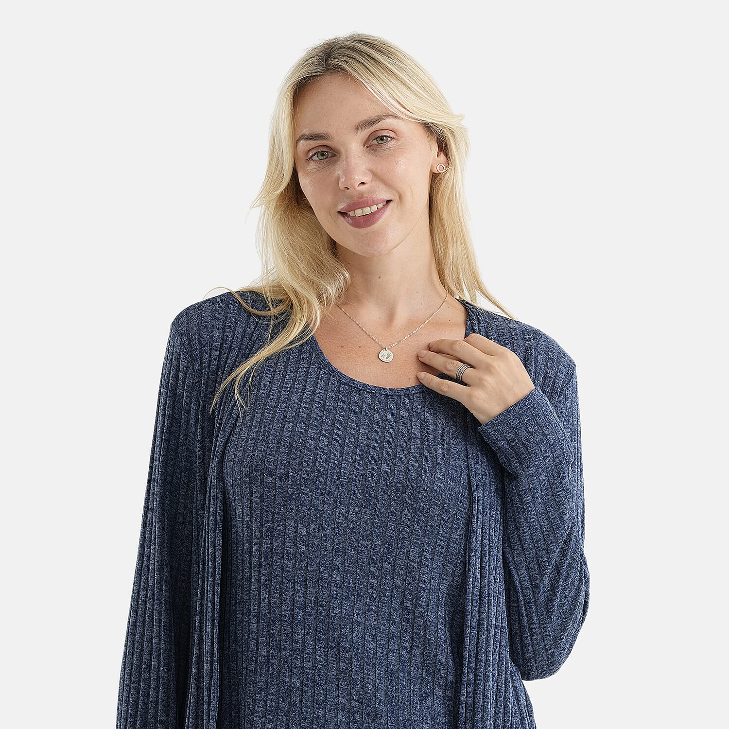 La Marey Full Sleeves Open Front Cardigan