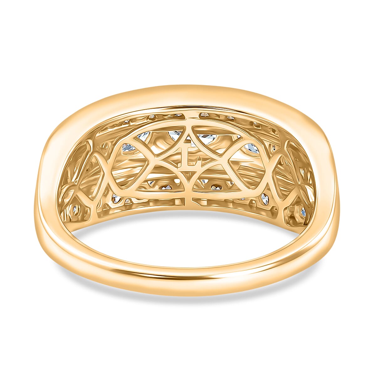 Luxuriant - SGL Certified Lab Grown Diamond (SI-G-H) Ring in 18K Vermeil Yellow Gold Plated Sterling Silver 3.00 Ct.