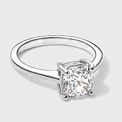 LUXURIANT 2 Ct. Lab Grown Diamond Solitaire Ring in Sterling Silver SGL Certified