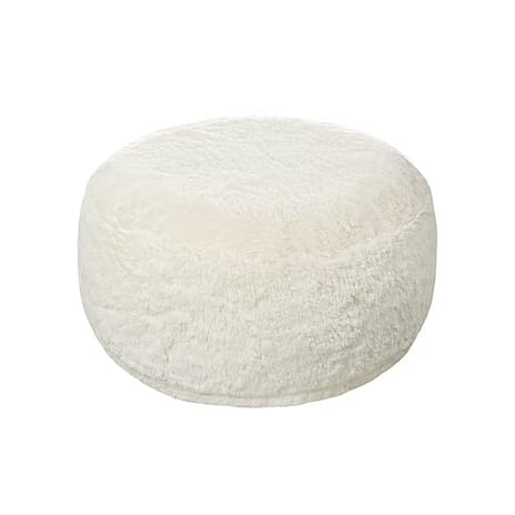 Homies Inflatable Faux Fur Hocker (50 x 30cm) - Off White
