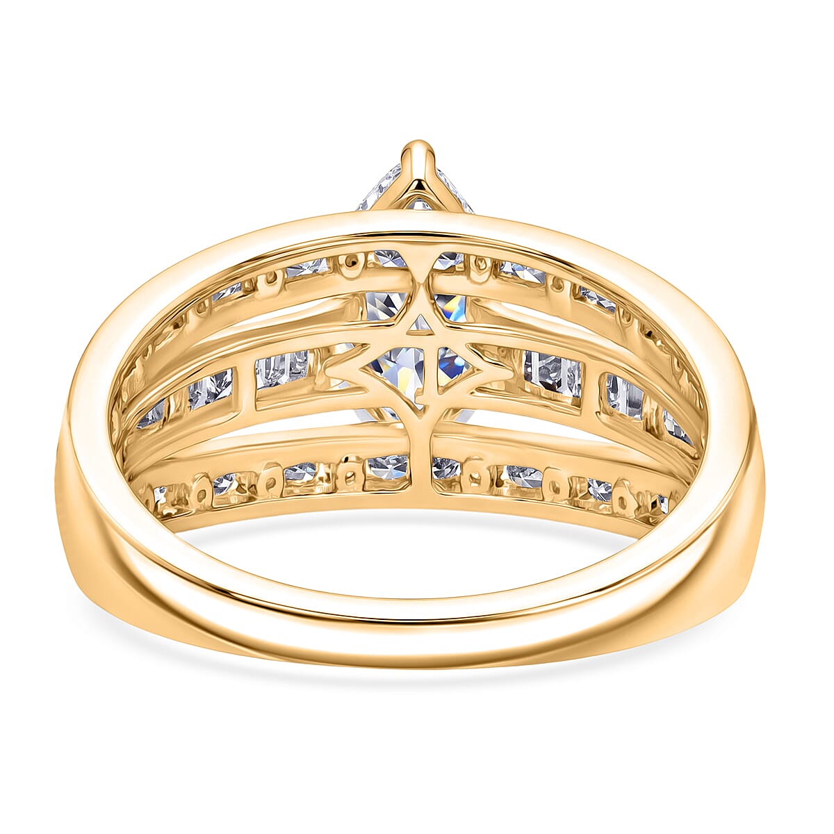 Luxuriant - SGL Certified Lab Grown Diamond (SI-G-H) Ring in Rhodium Overlay Sterling Silver 2.24 Ct.