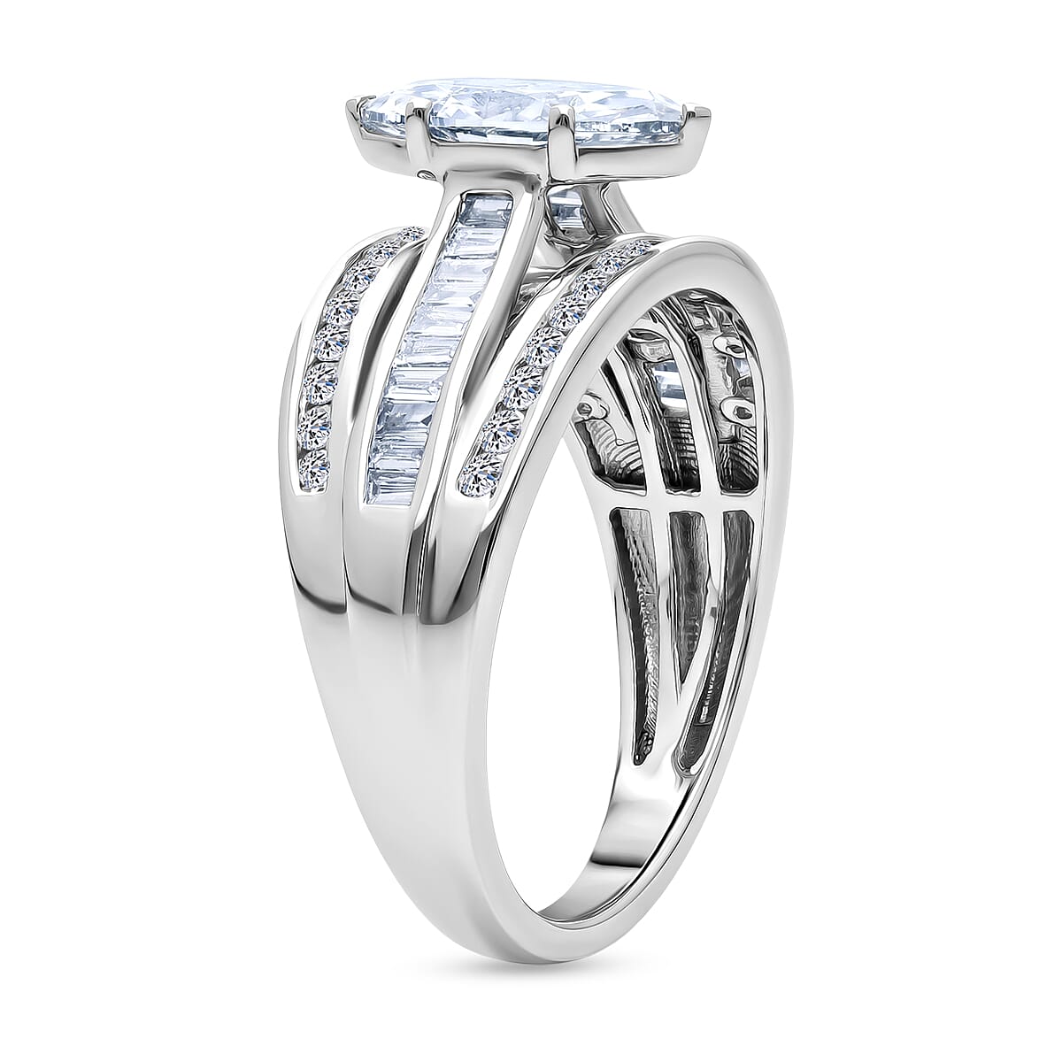 Luxuriant - SGL Certified Lab Grown Diamond (SI/G-H) Ring in Sterling Silver 2.24 Ct.