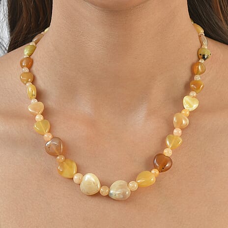 EverTrue - Yellow Aventurine & Yellow Opal Beads Necklace (Size - 18-2 Ext) 155.00 Ct.