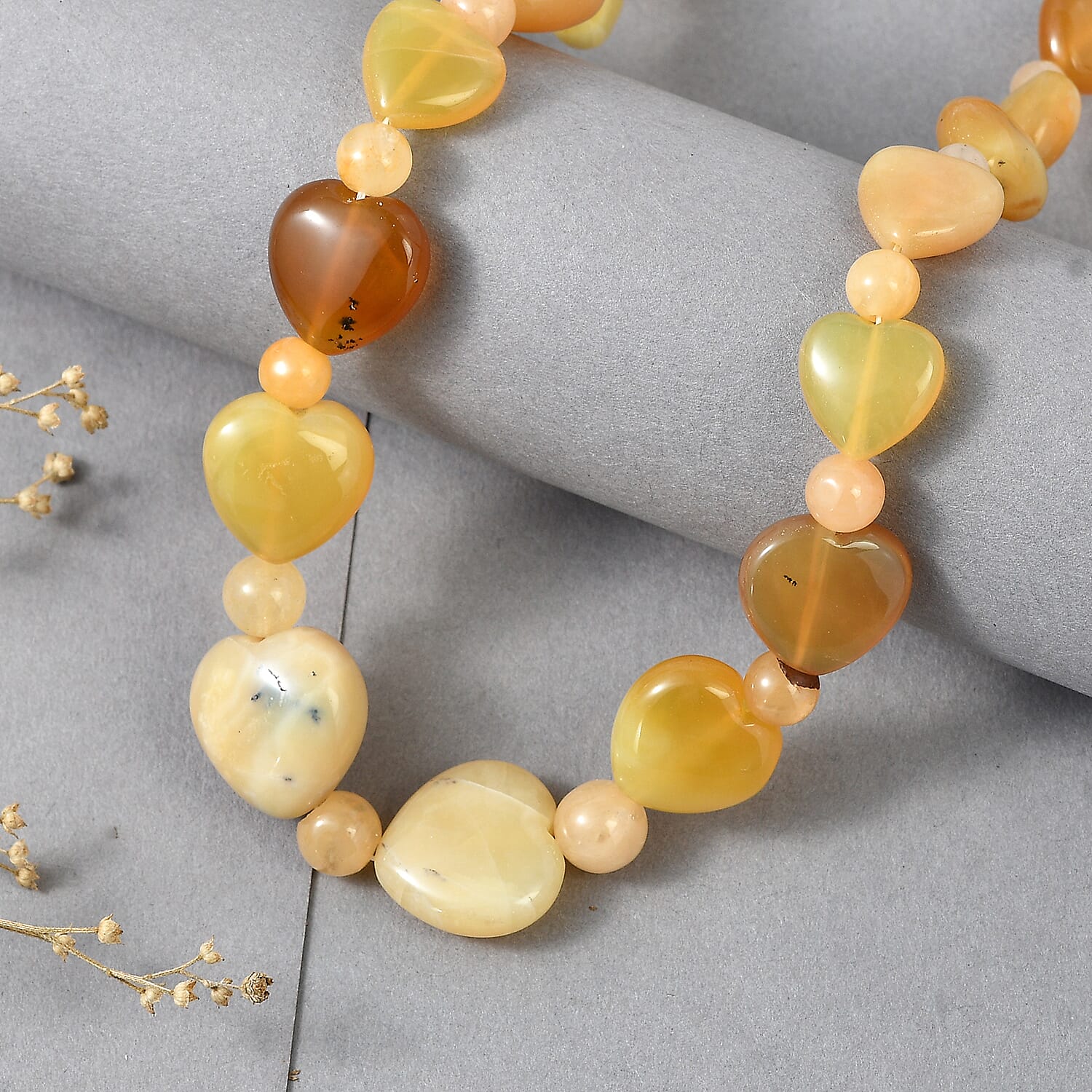 EverTrue - Yellow Aventurine & Yellow Opal Beads Necklace (Size - 18-2 Ext) 155.00 Ct.
