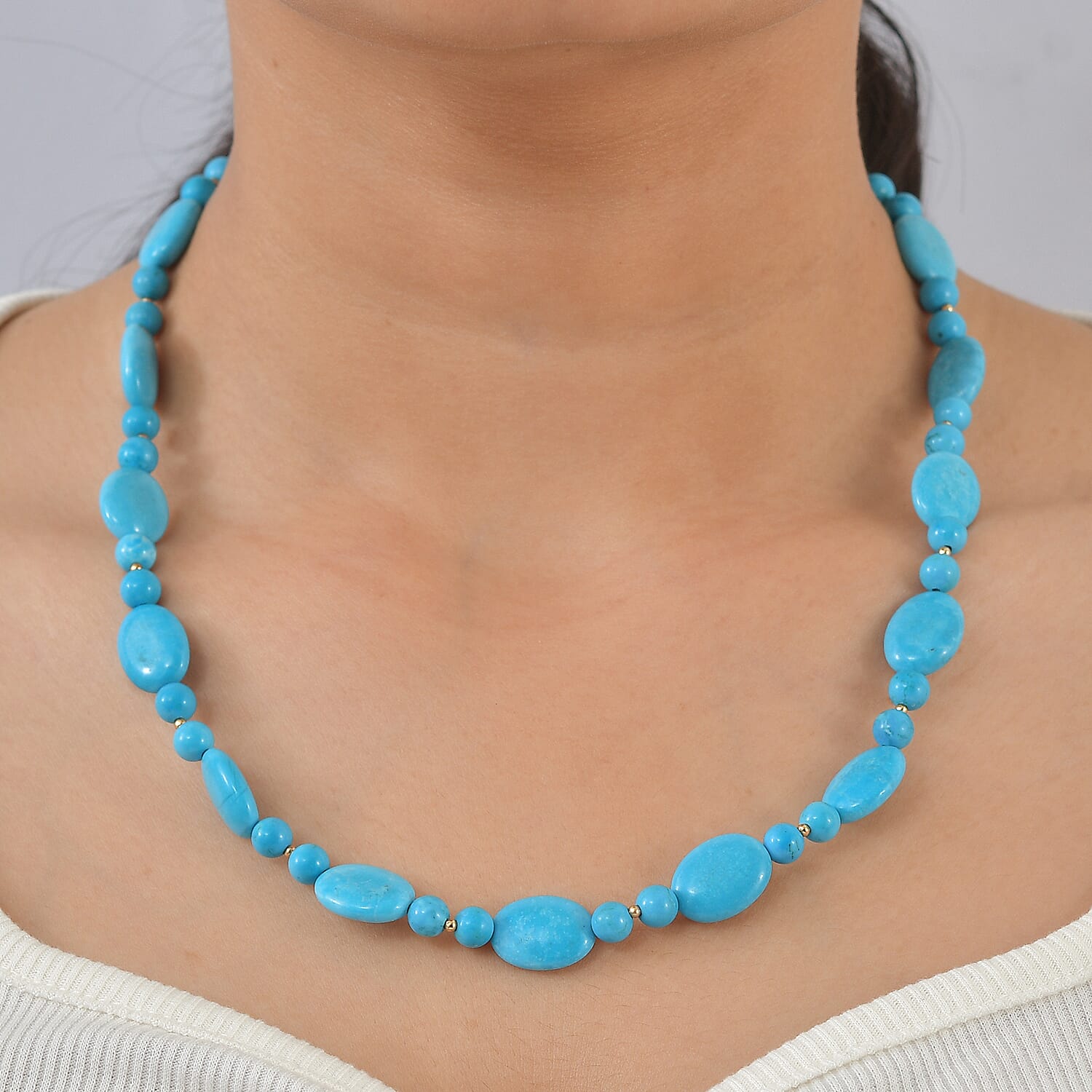 Magnesite Beads Necklace (Size - 20-2 Ext) 288.00 Ct.