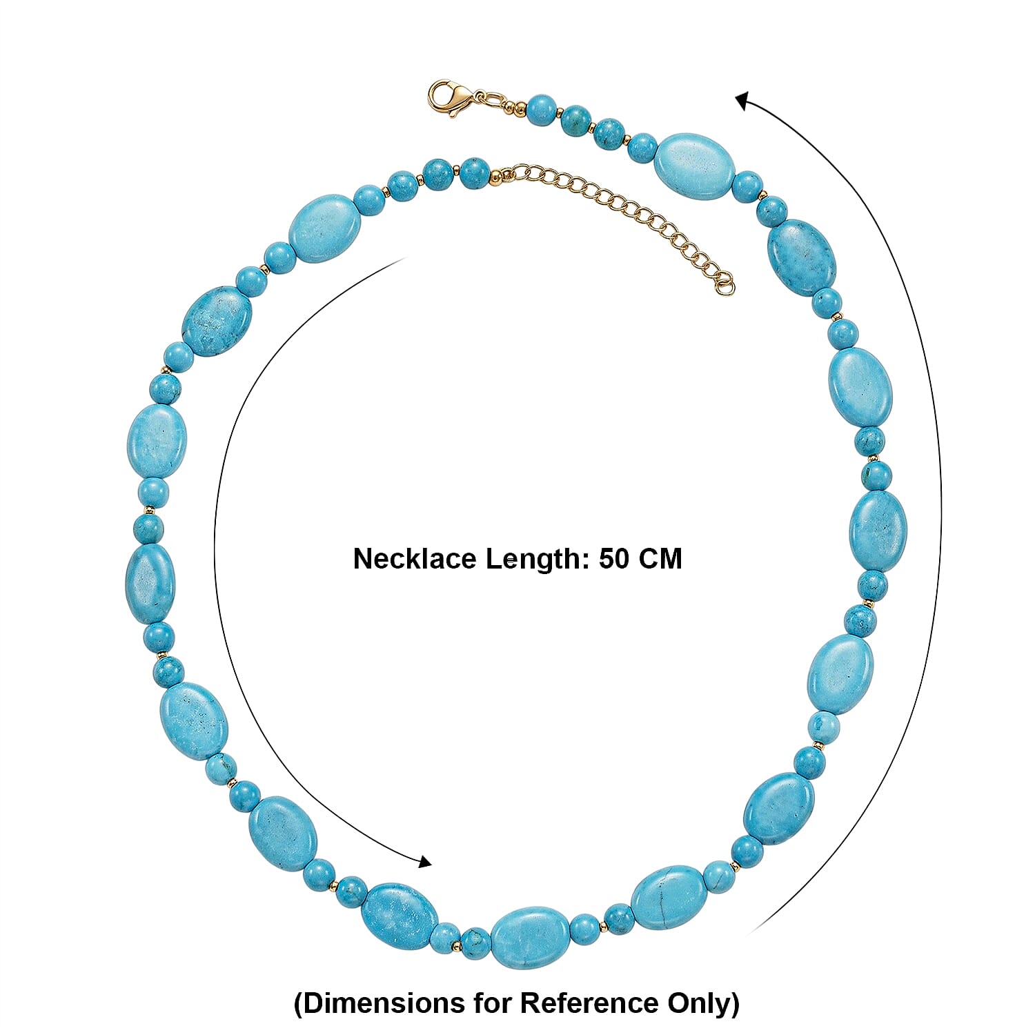 Magnesite Beads Necklace (Size - 20-2 Ext) 288.00 Ct.