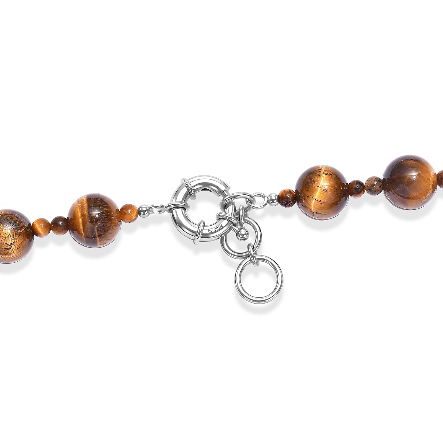 EverTrue - Tigers Eye Beads Necklace (Size - 20-1 Ext) with Sanorita Clasp 340.00 Ct.