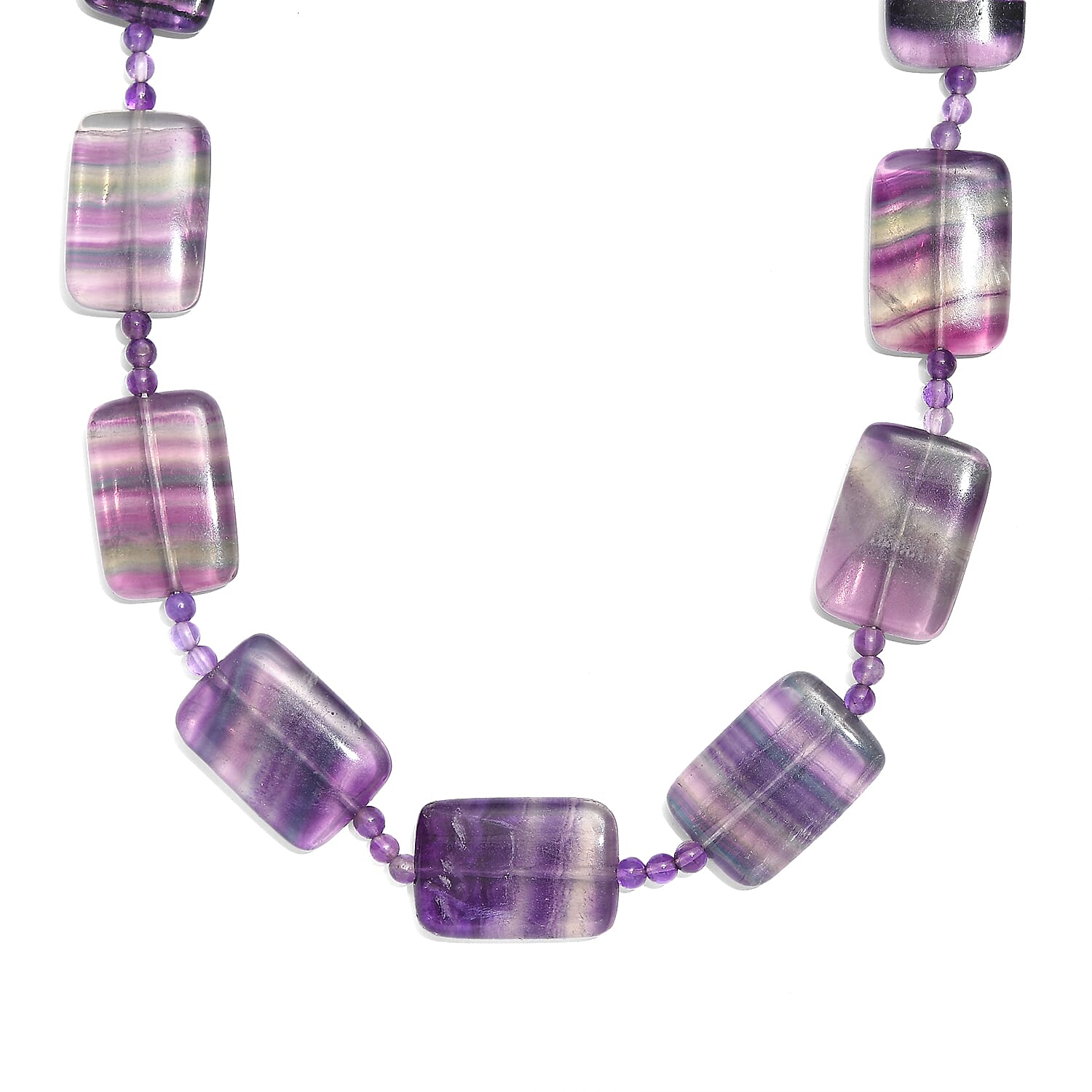 EverTrue - African Amethyst & Fluorite Beads Necklace (Size - 20-1 Ext) 400.00 Ct.