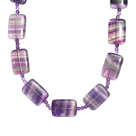 EverTrue - African Amethyst & Fluorite Beads Necklace (Size - 20-1 Ext) 400.00 Ct.