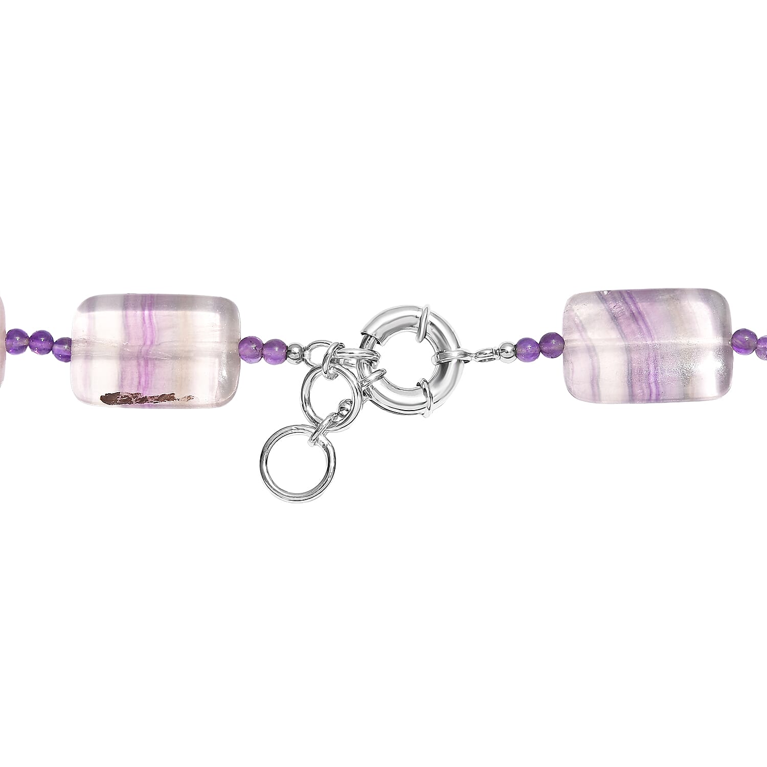 EverTrue - African Amethyst & Fluorite Beads Necklace (Size - 20-1 Ext) 400.00 Ct.