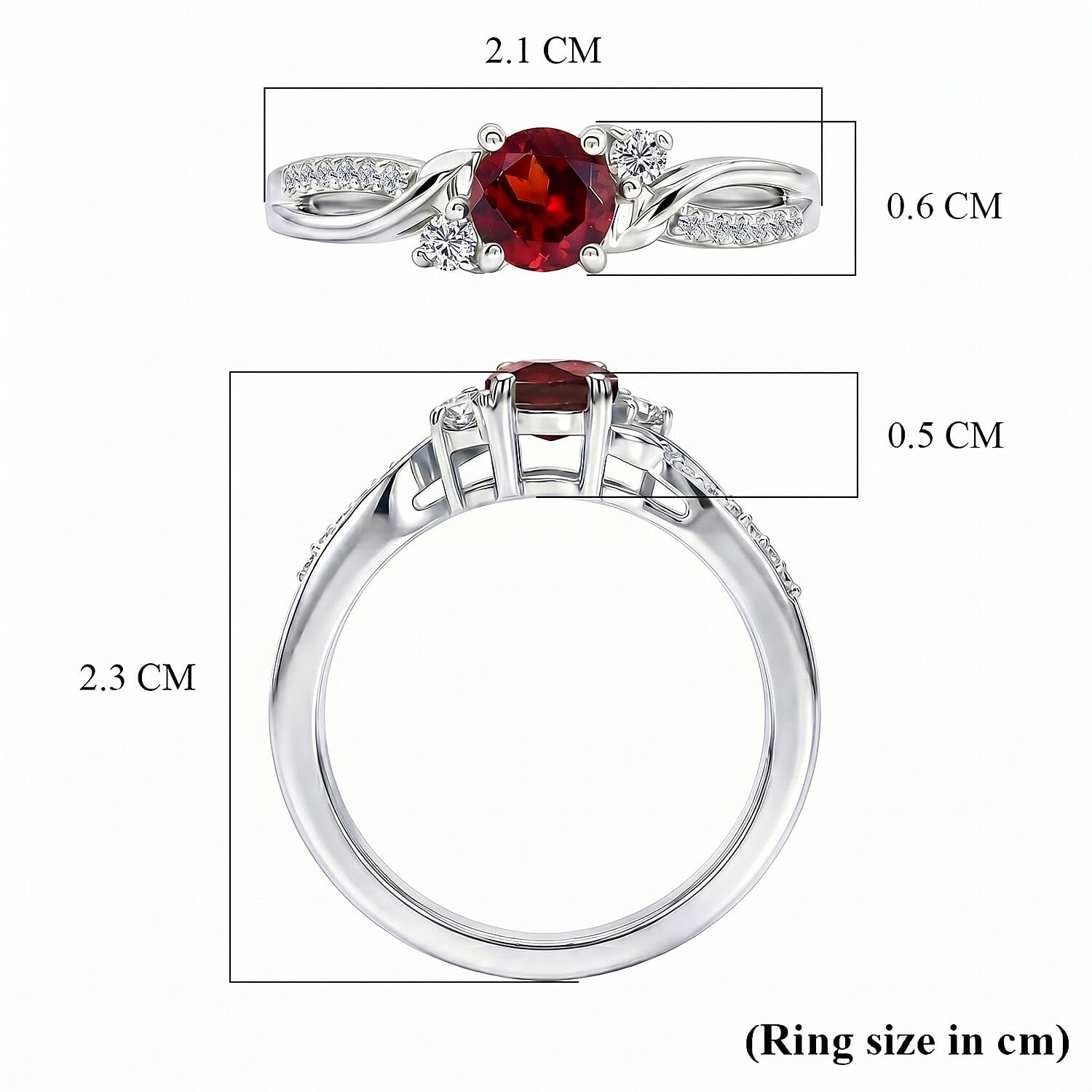 Always You Solitaire Birthstone Ring with 925 Sterling Silver
