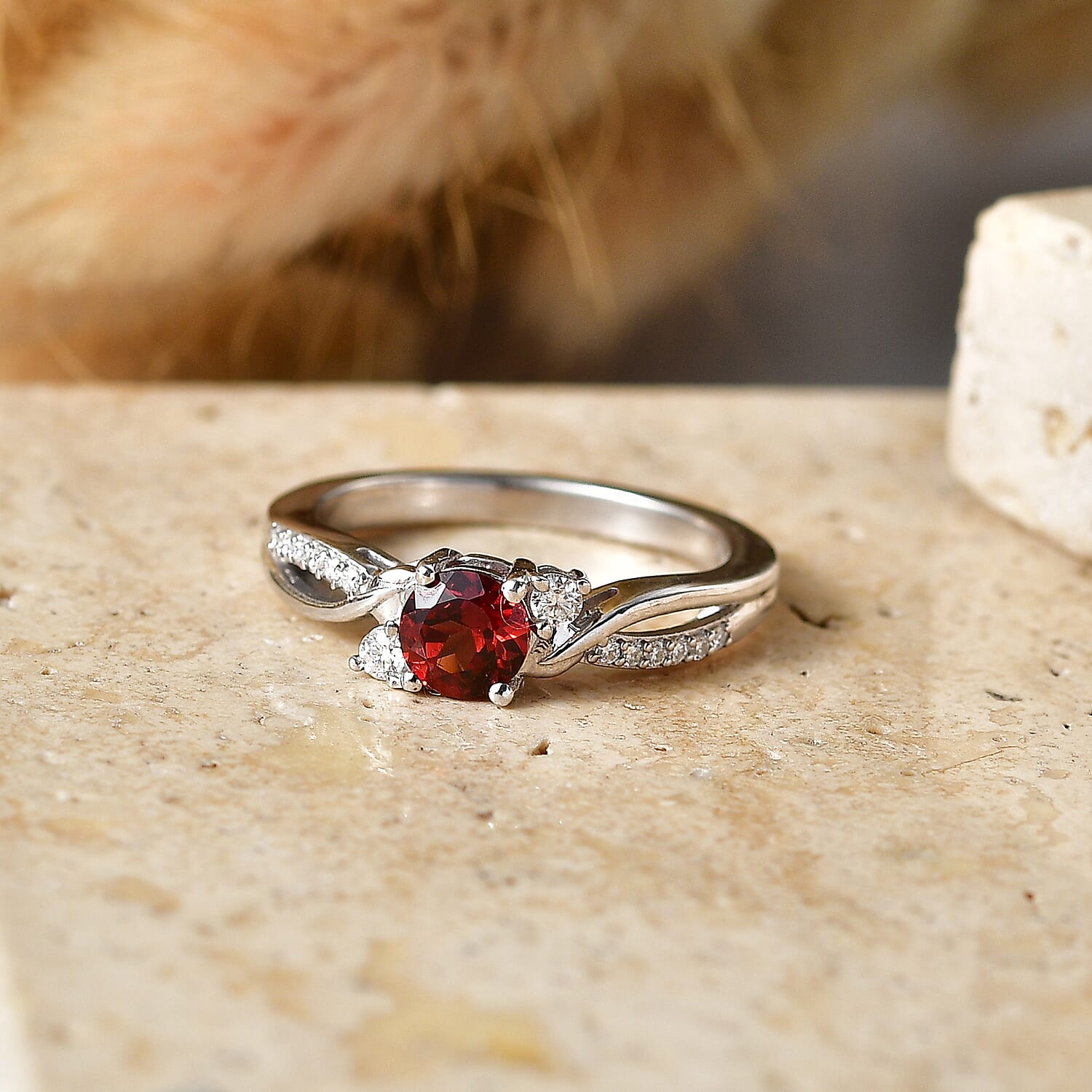 Royal Bali Collection - D'Joy Moissanite Ring in Sterling Silver