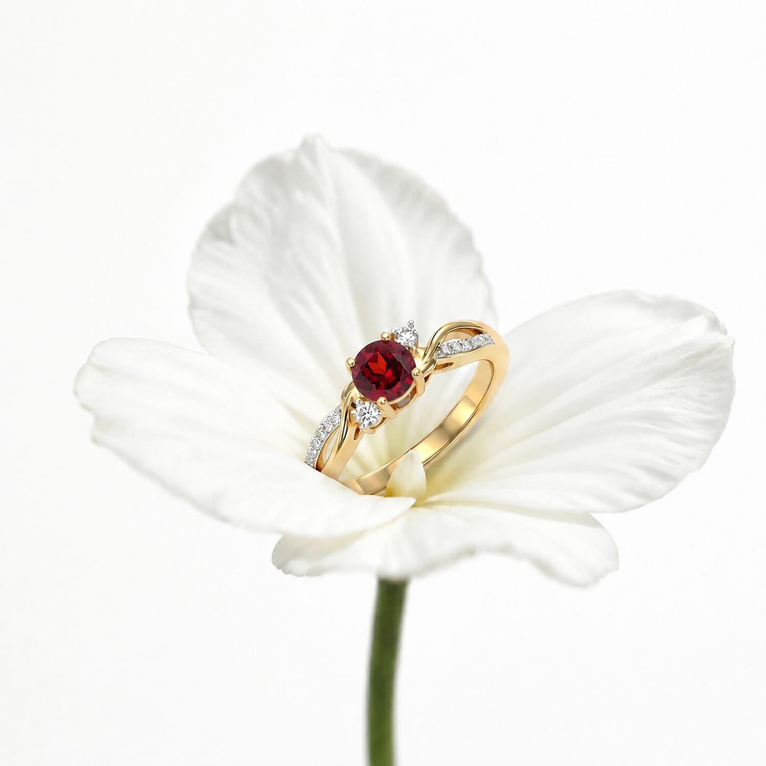 Always You Solitaire Birthstone Ring with 925 Sterling Silver