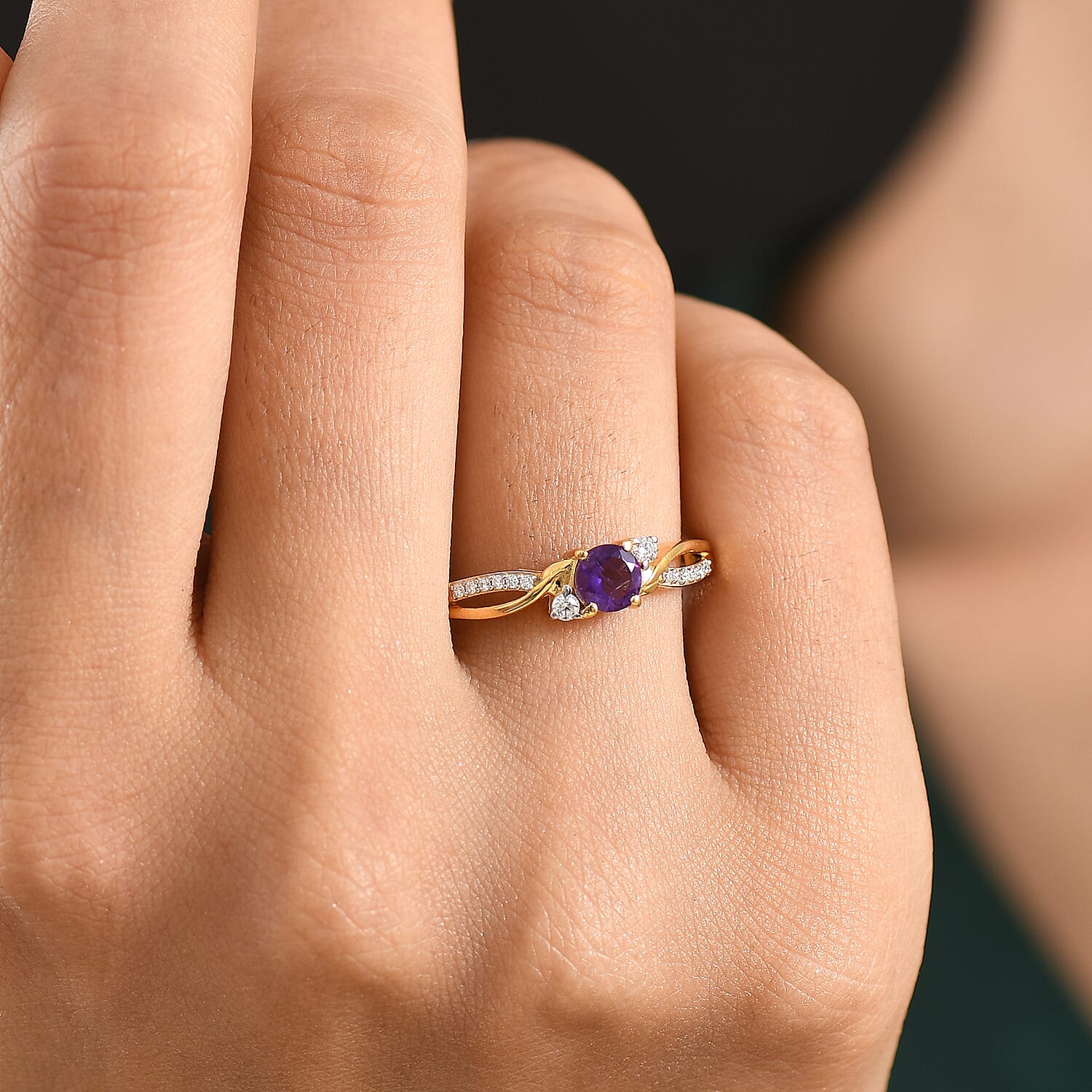 Royal Bali Collection - D'Joy Moissanite Ring in Sterling Silver