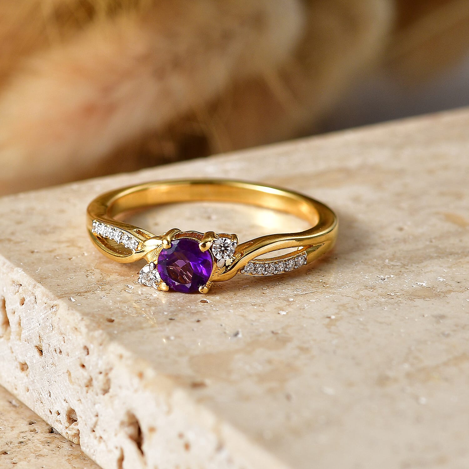 Royal Bali Collection - D'Joy Moissanite Ring in Sterling Silver