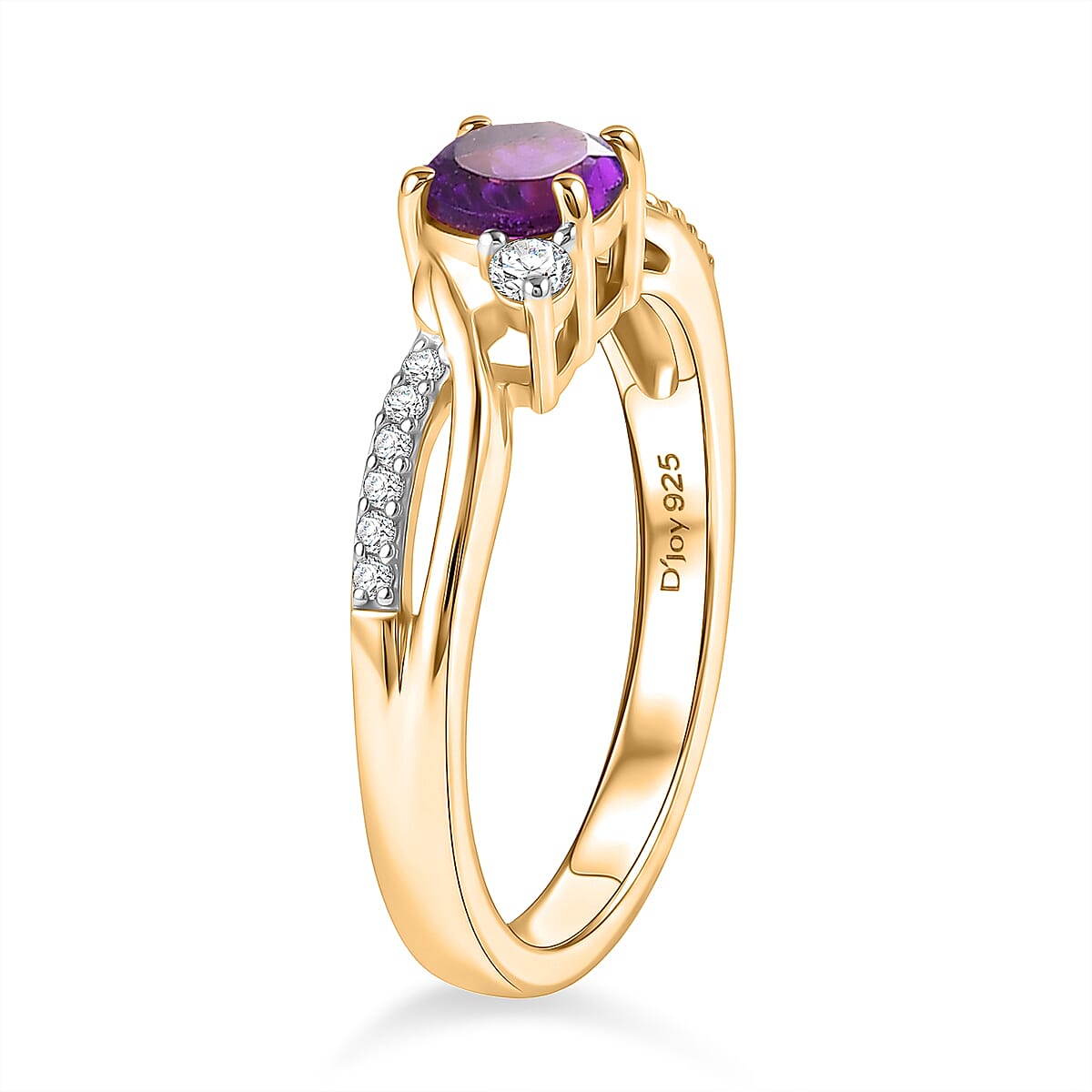Royal Bali Collection - D'Joy Moissanite Ring in Sterling Silver