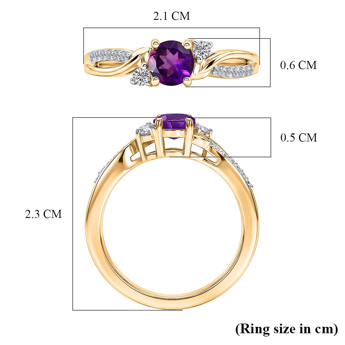 Royal Bali Collection - D'Joy Moissanite Ring in Sterling Silver