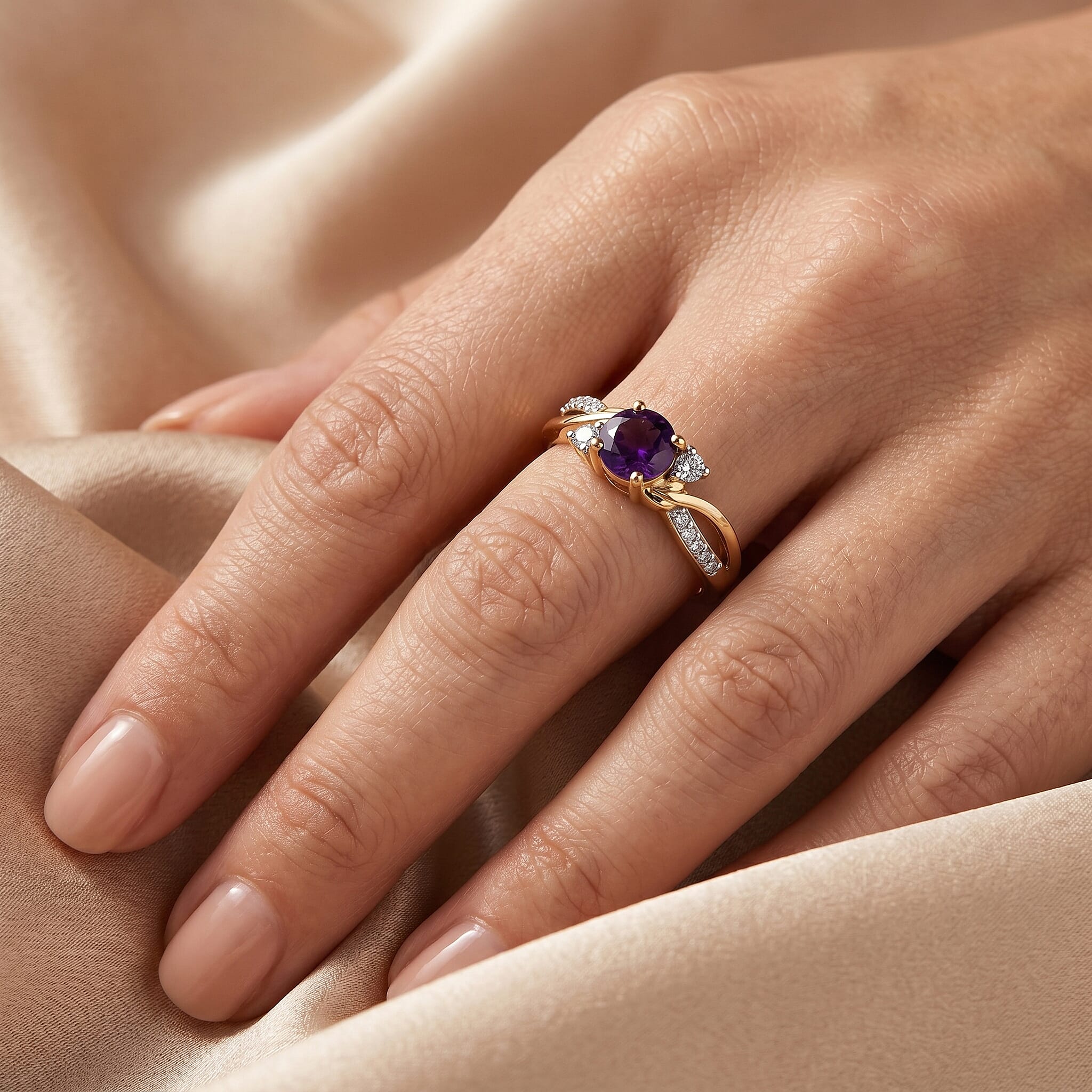Always You Solitaire Birthstone Ring with 925 Sterling Silver