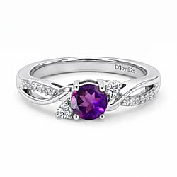 Always You Solitaire Birthstone Ring with 925 Sterling Silver