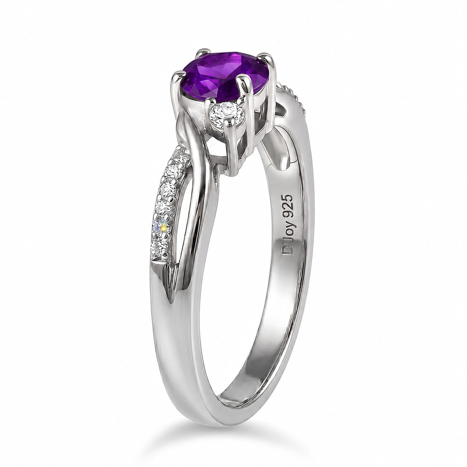 Always You Solitaire Birthstone Ring with 925 Sterling Silver