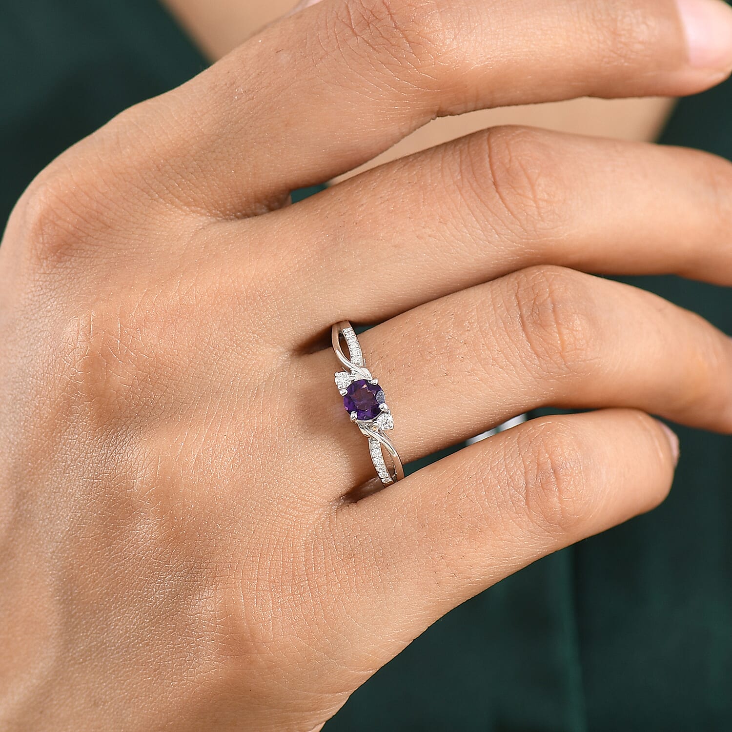 Royal Bali Collection - D'Joy Moissanite Ring in Sterling Silver