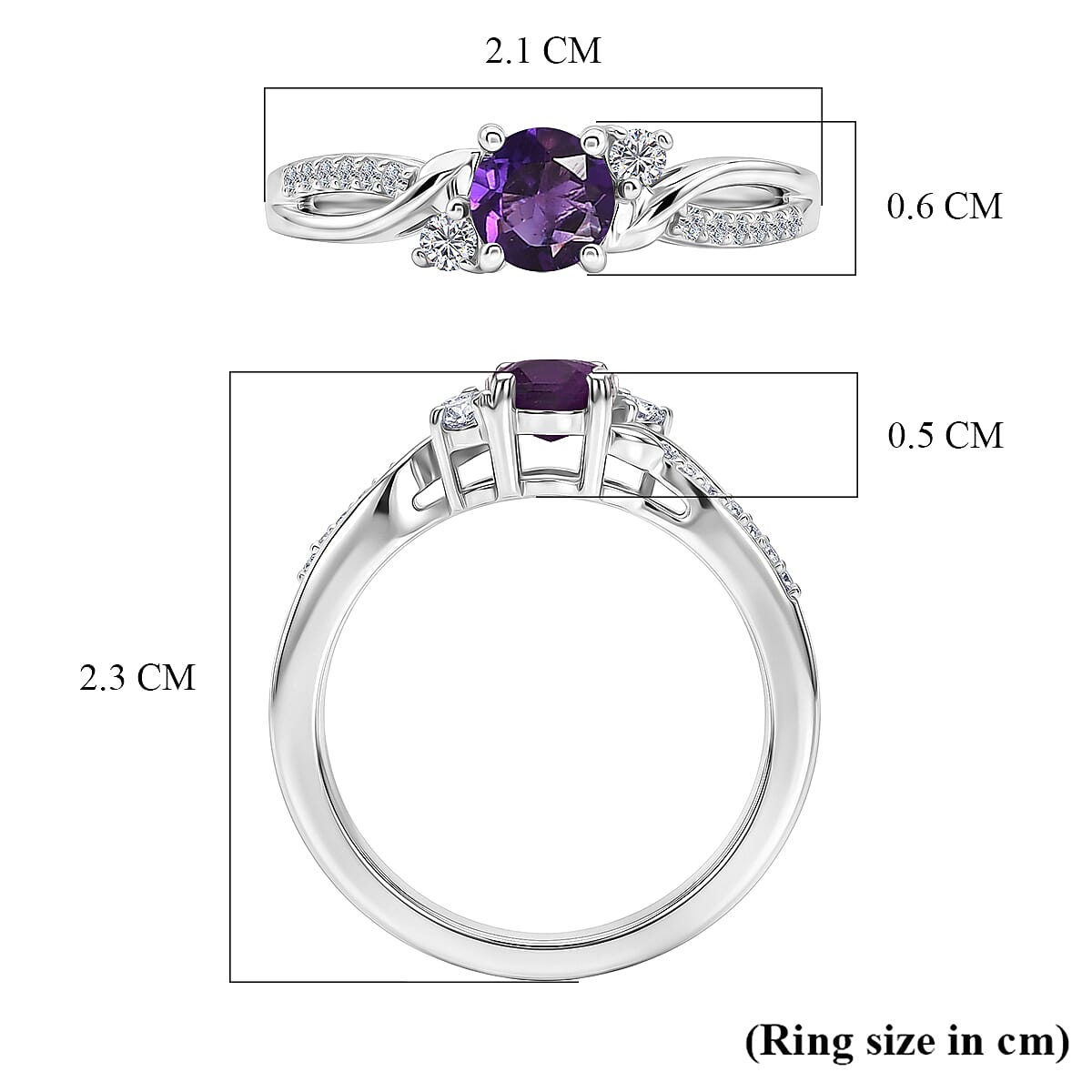 Royal Bali Collection - D'Joy Moissanite Ring in Sterling Silver
