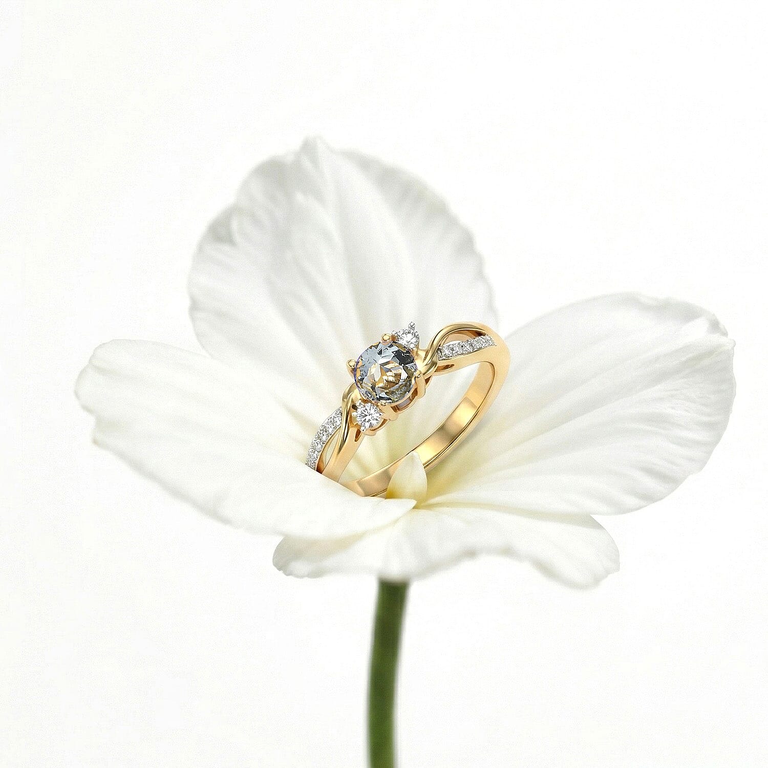 Always You Solitaire Birthstone Ring with 925 Sterling Silver