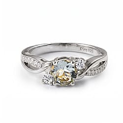 Always You Solitaire Birthstone Ring with 925 Sterling Silver