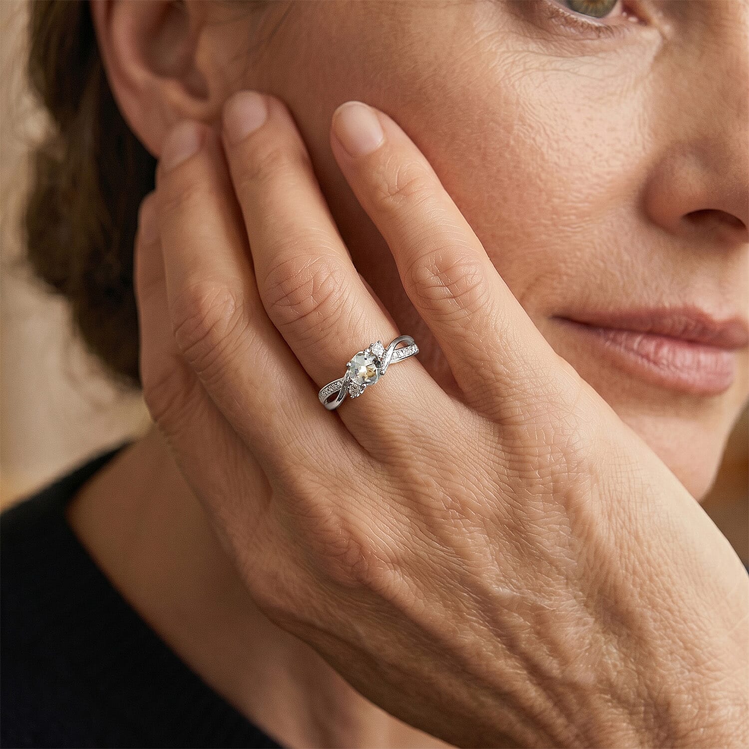 Always You Solitaire Birthstone Ring with 925 Sterling Silver
